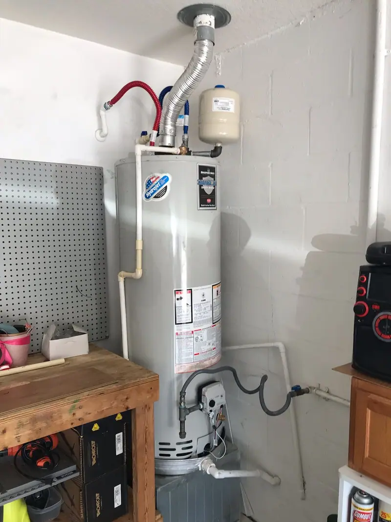 Gas water heater, garage install